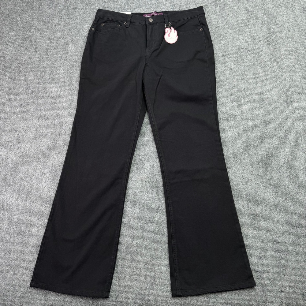 Gloria Vanderbilt Jeans Womens 12 Short (34x30) Black Gisselle‎ Bootcut Stretch